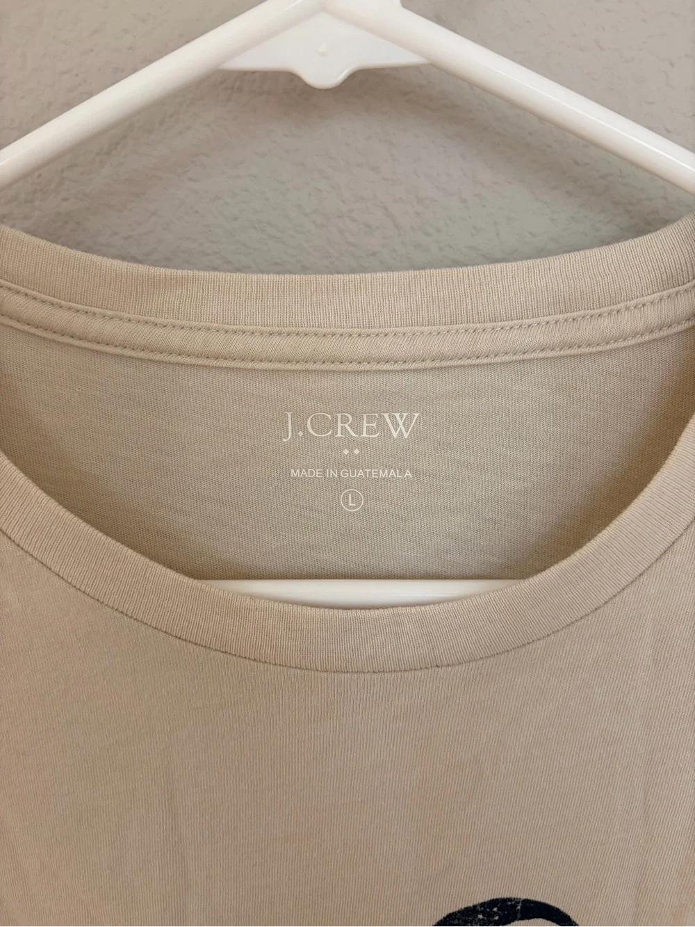 J. Crew Men’s Cream Short‑Sleeve Graphic Tee